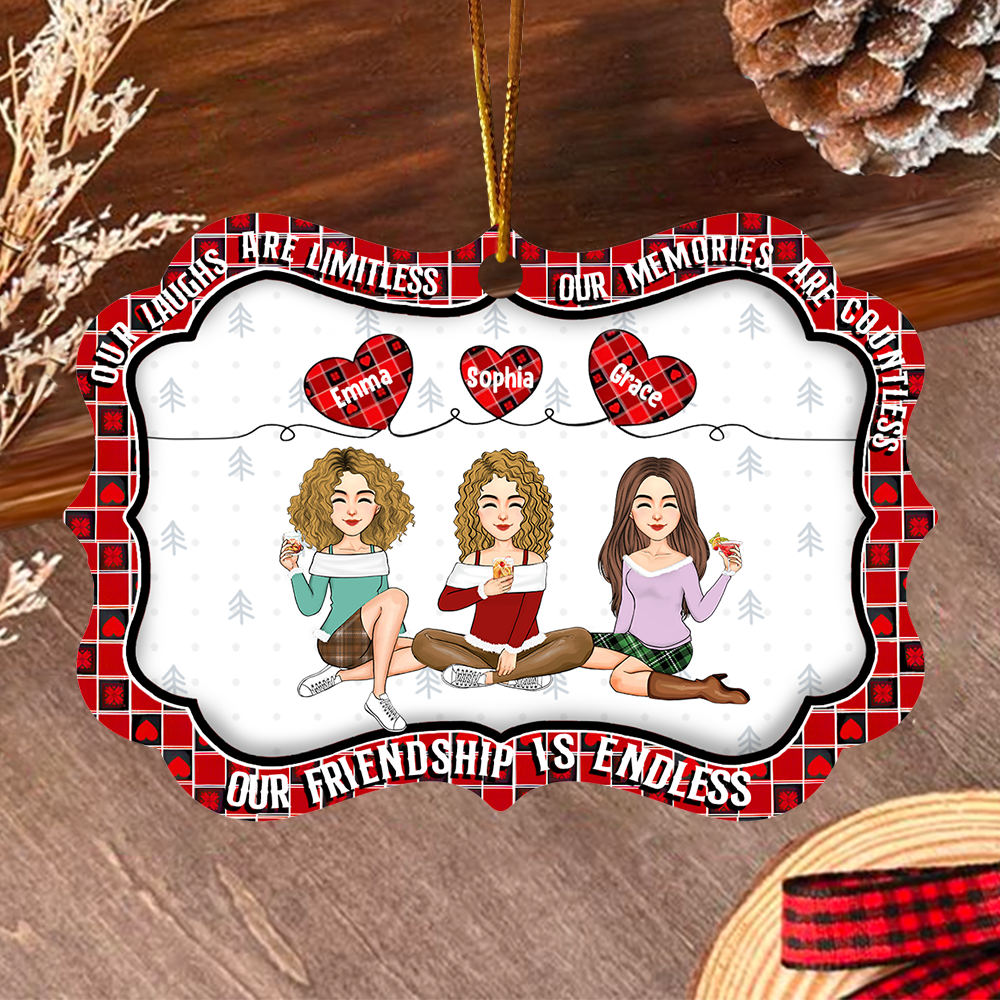 Our Friendship Is Endless - Personalized Ornament Na02
