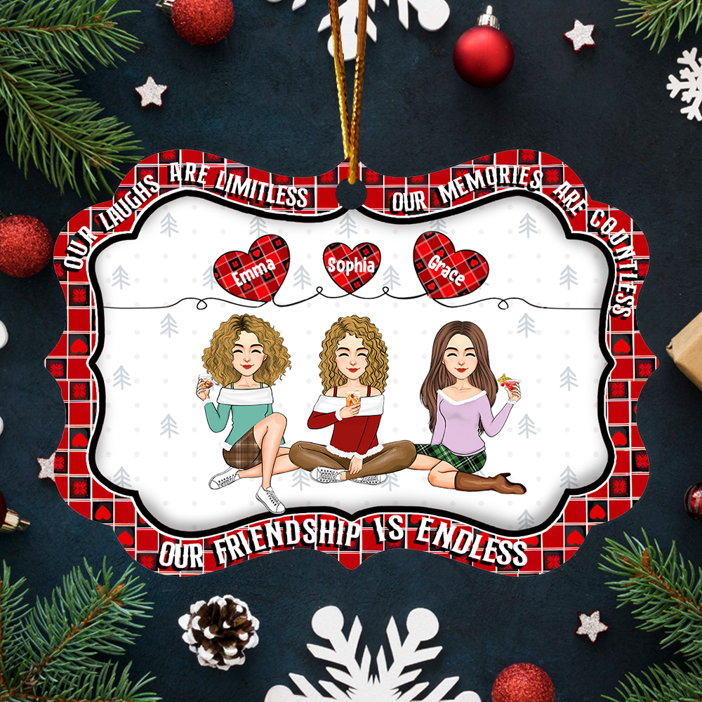 Our Friendship Is Endless - Personalized Ornament Na02
