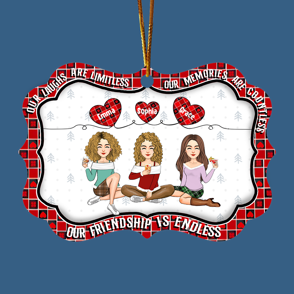 Our Friendship Is Endless - Personalized Ornament Na02
