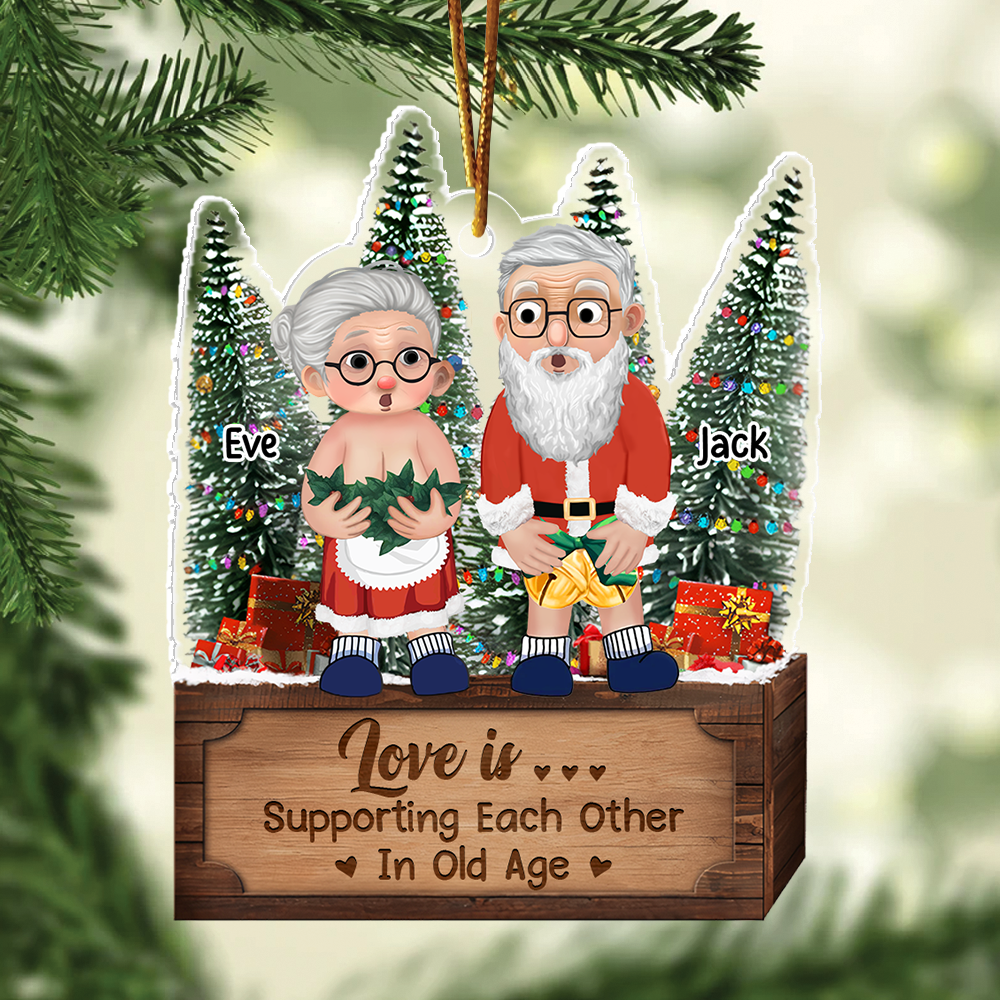I Want To Grow Old With You - Personalized Couple Ornament