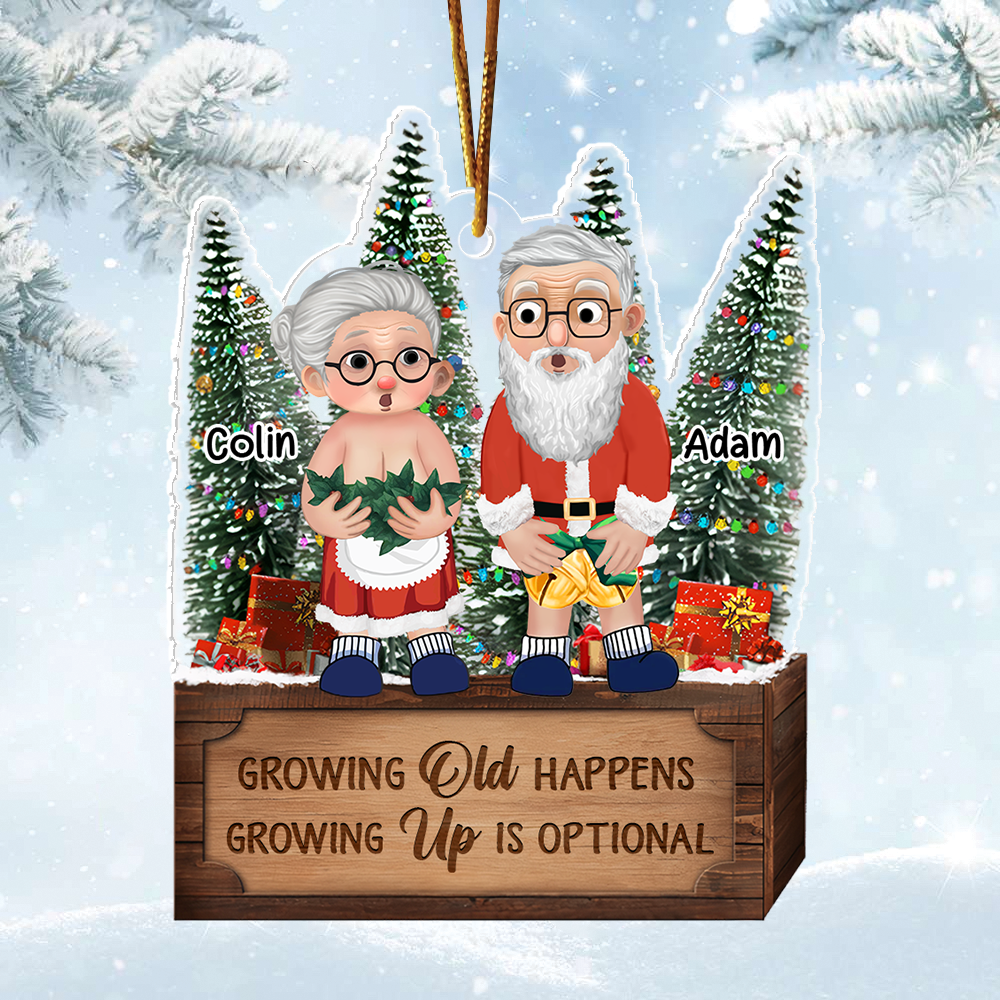 I Want To Grow Old With You - Personalized Couple Ornament