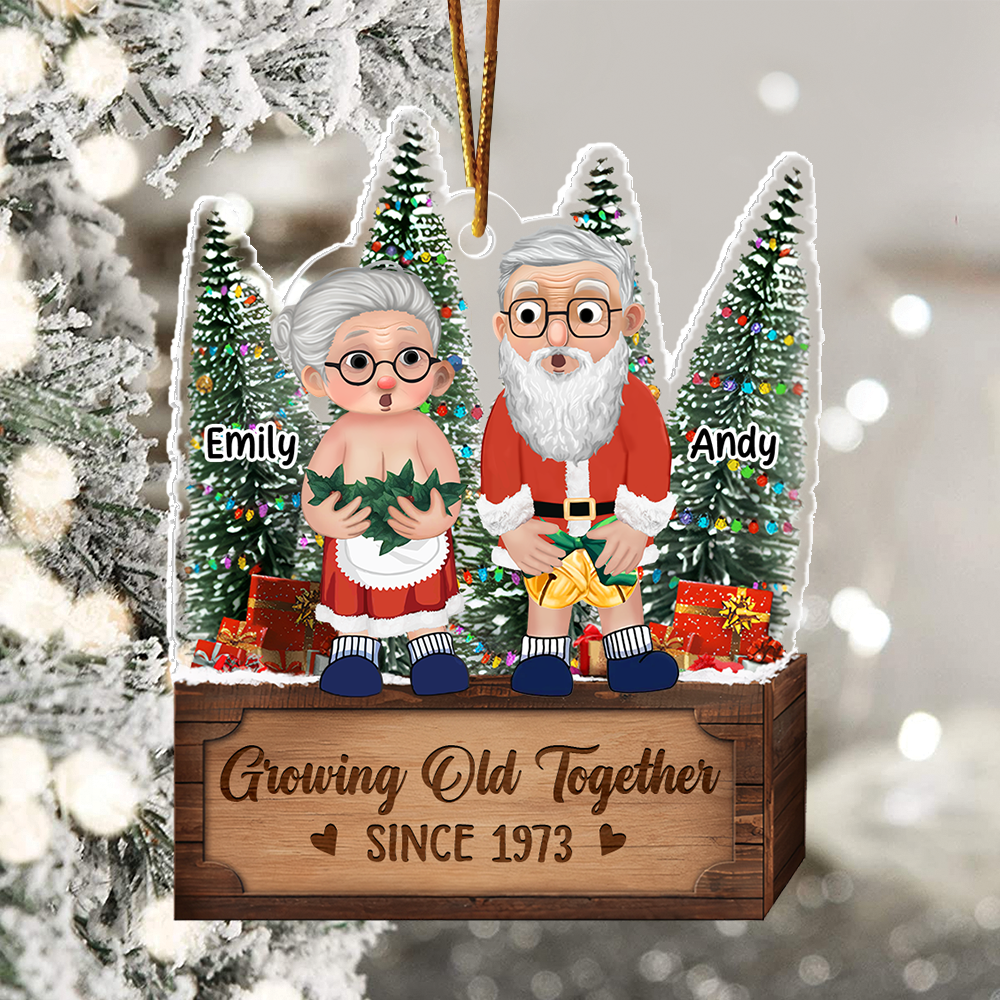 I Want To Grow Old With You - Personalized Couple Ornament