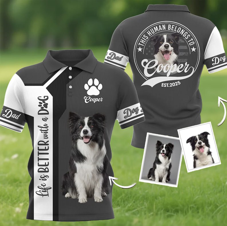 Life Is Better With A Dog, Personalized  Shirt, Custom Photo Dog, Gift For Dog Lover T1807