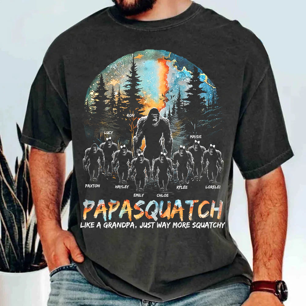 Papasquatch Like A Grandpa Just Way More Squatchy Personalized Shirt For Dad Grandpa H2511