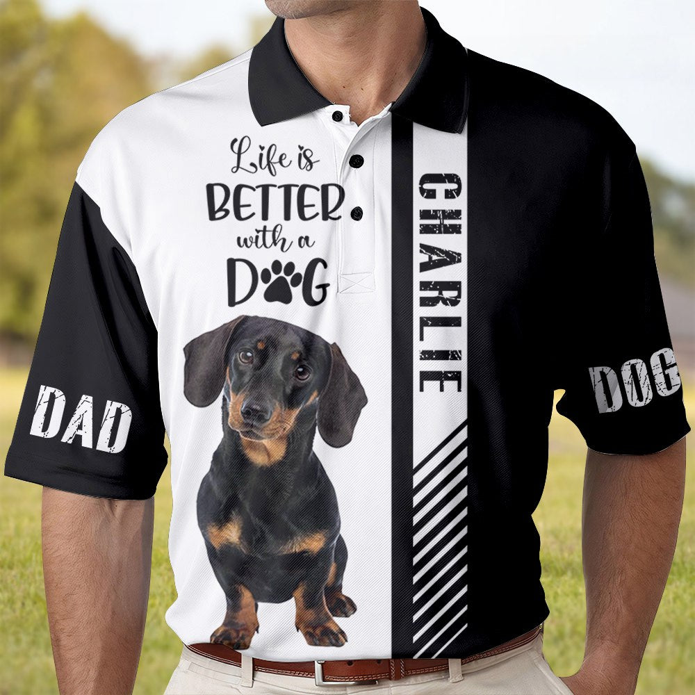 Life Is Better With A Dog, Custom Photo Dog Shirt, Gift For Dog Lover T1807
