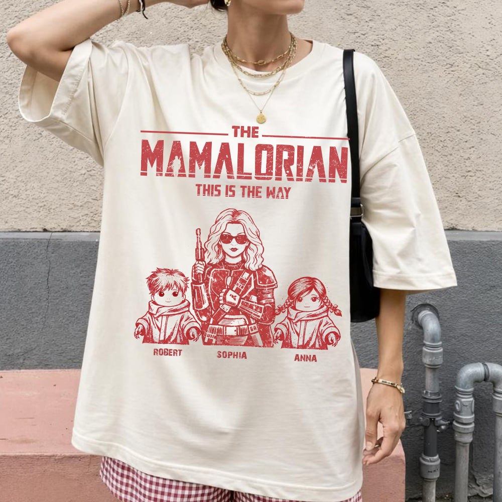 The Momalorian This Is The Way - Personalized Vintage Style Shirt For Mom (Mom/Dad Version)