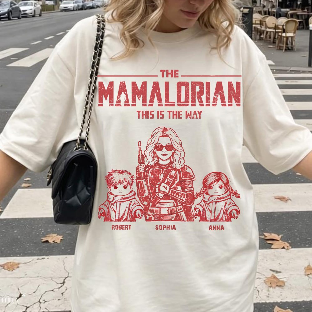 The Momalorian This Is The Way - Personalized Vintage Style Shirt For Mom (Mom/Dad Version)
