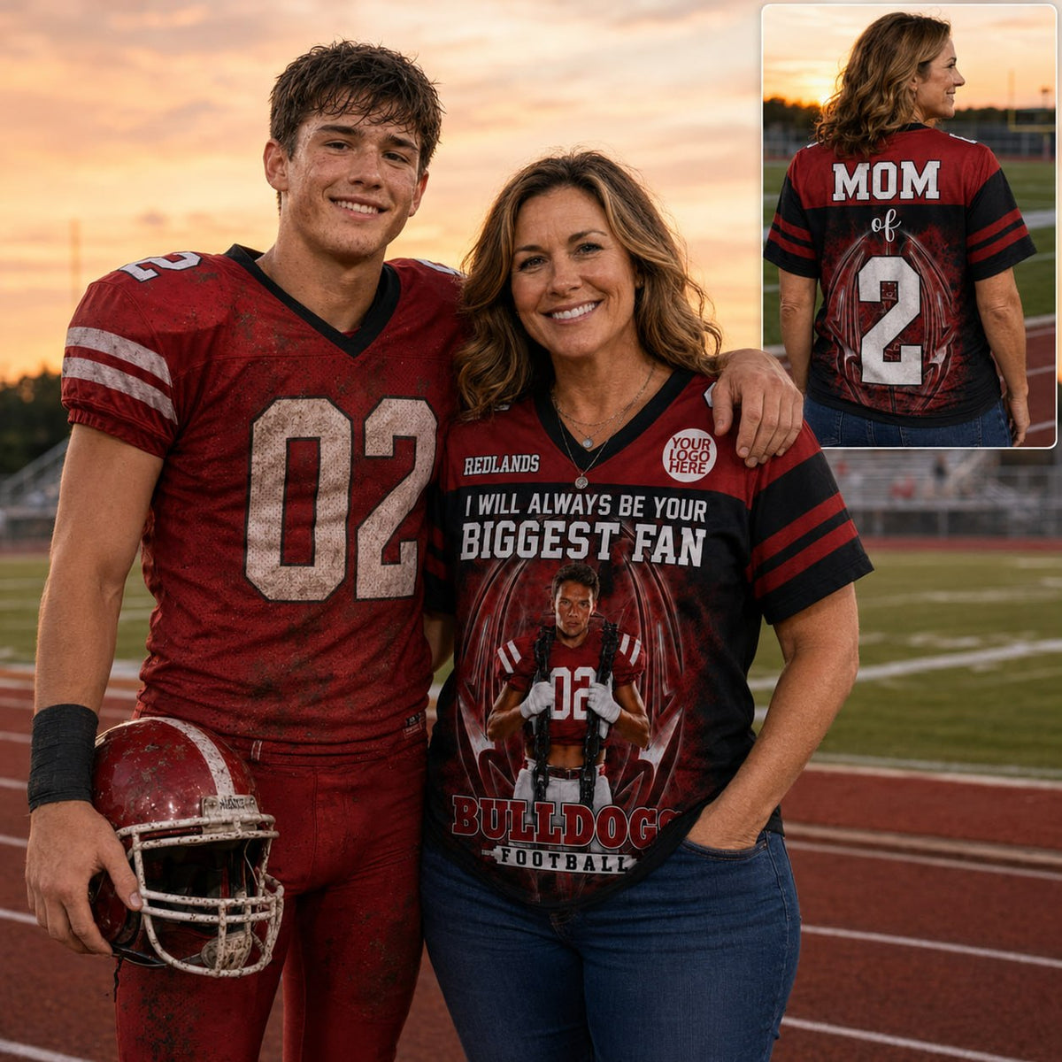 I Will Always Be Your Biggest Fan Custom Photo Football Jersey Shirt For Football Family Game Day Shirt T1807