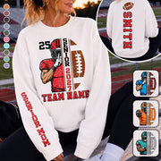 Proud Senior Football Mom - Personalized Shirt For Football Player Family NA04 Hv01