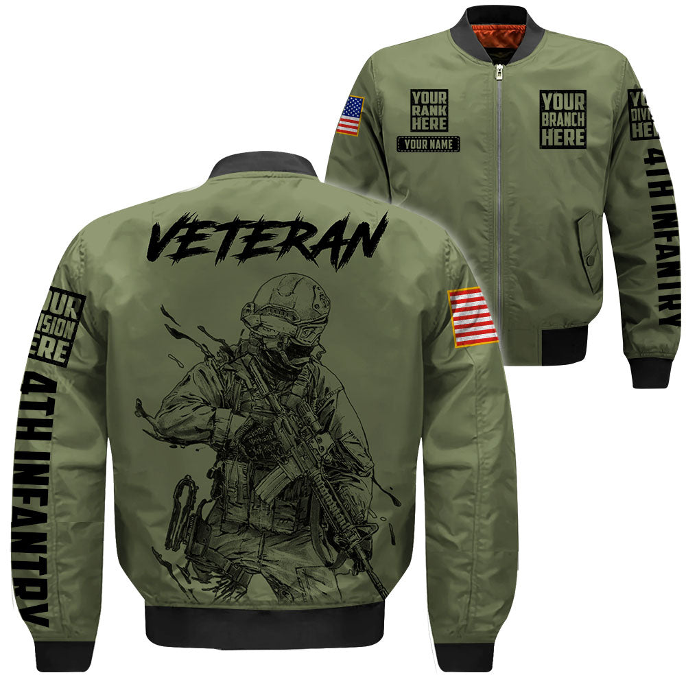Personalized Shirt Veteran Customize All Branches,Division and Rank Name Veteran All Over Print Shirt K1702