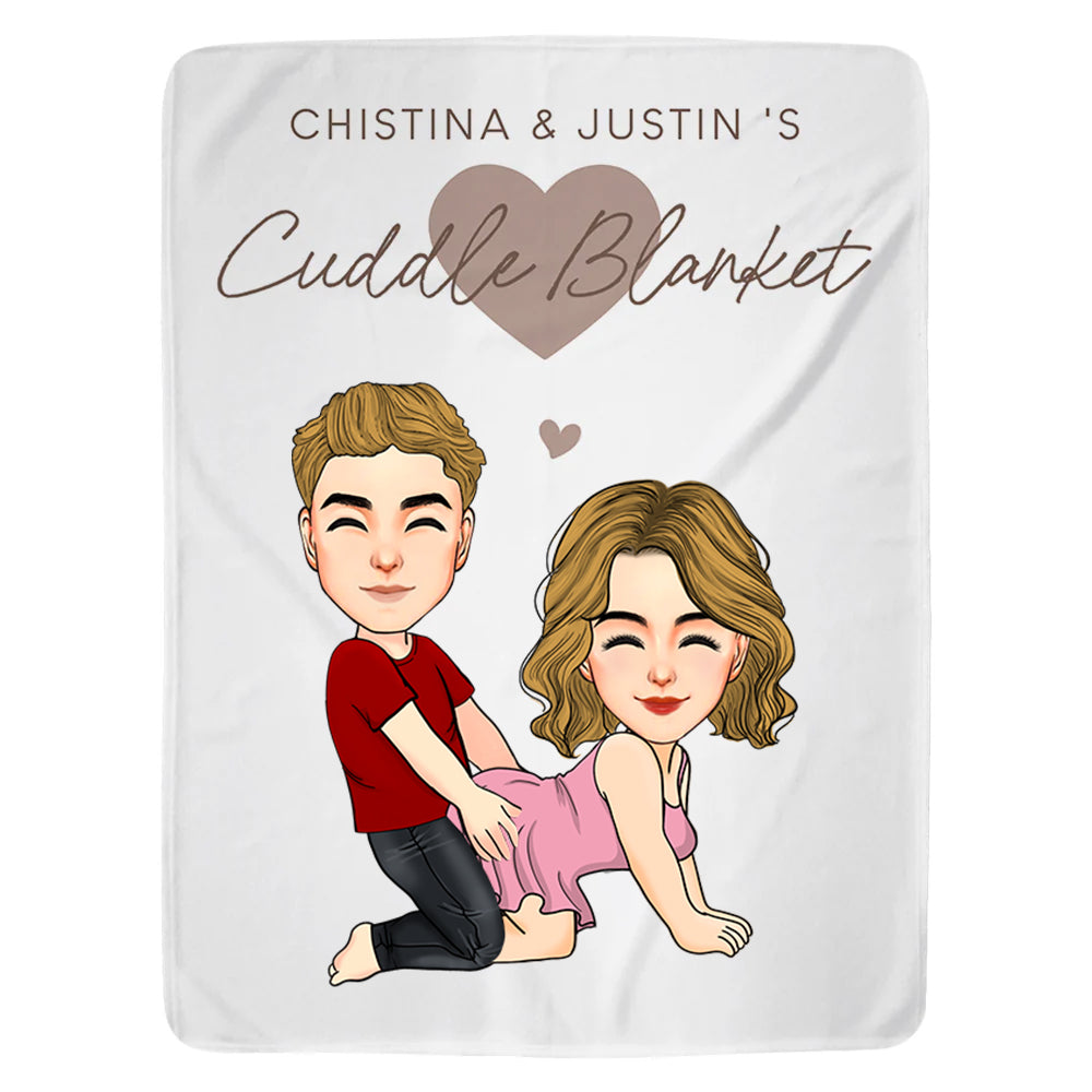Snuggle Together - Personalized Blanket For Couple