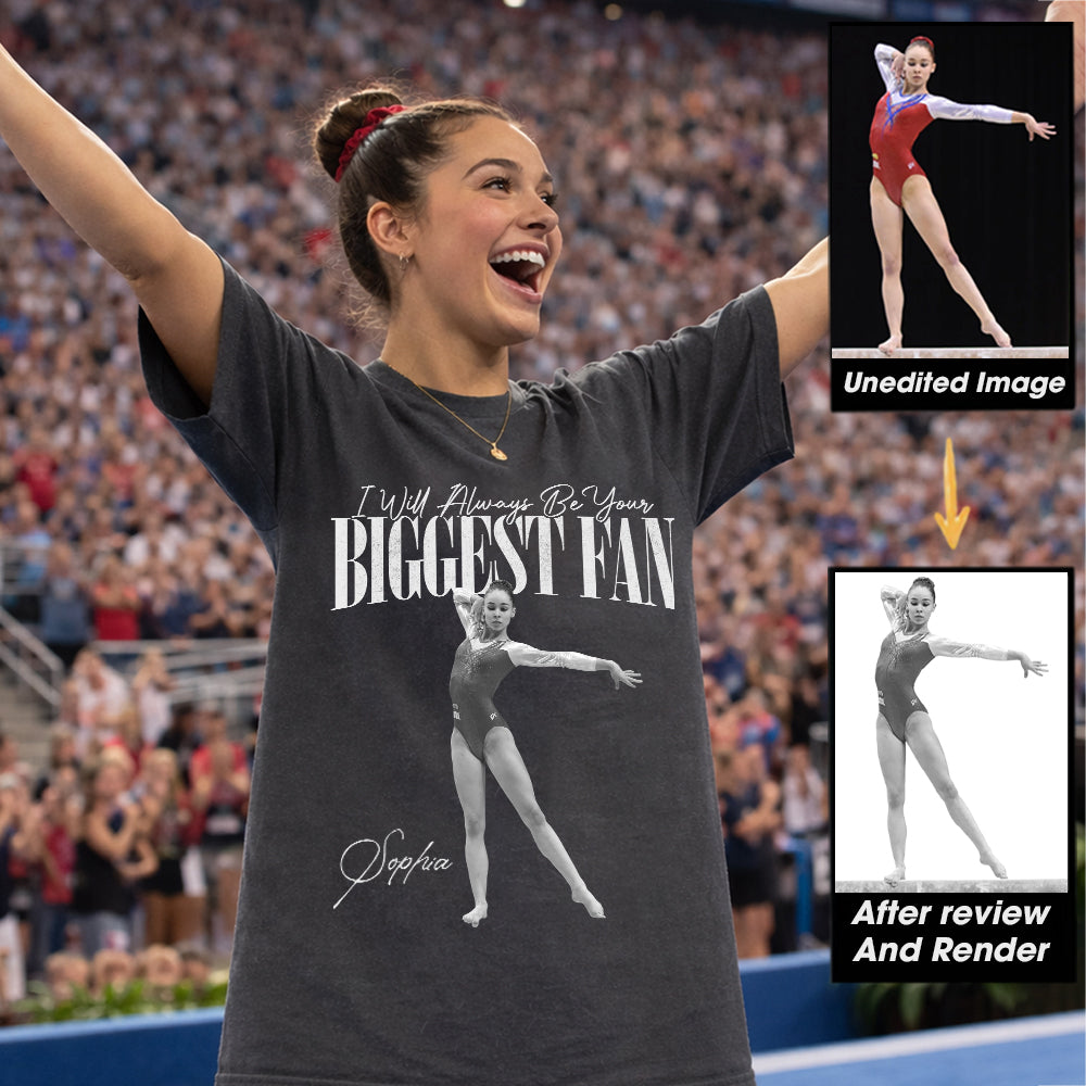 I'll Always Be Your Biggest Fan - Washed Tee Retro Bootleg Shirt For Gymnast A2110