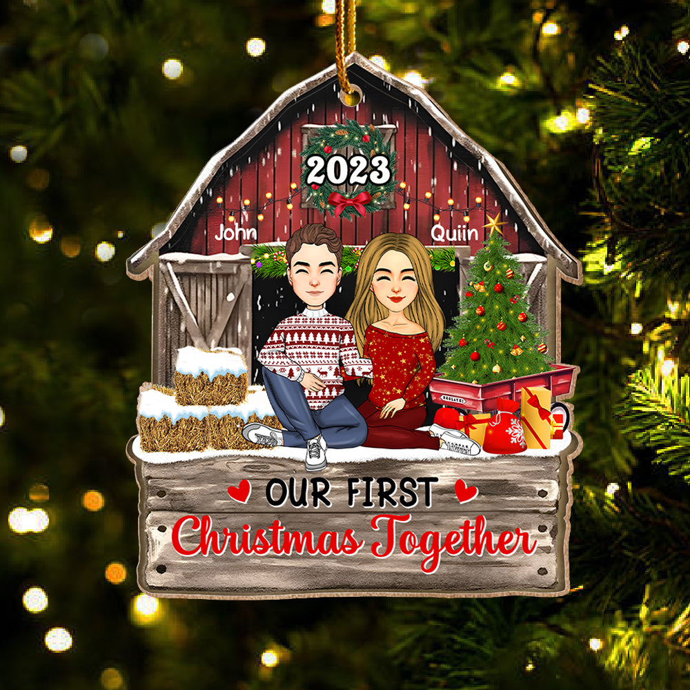 Our First Christmas Together - Customized Couple Ornament For Christmas