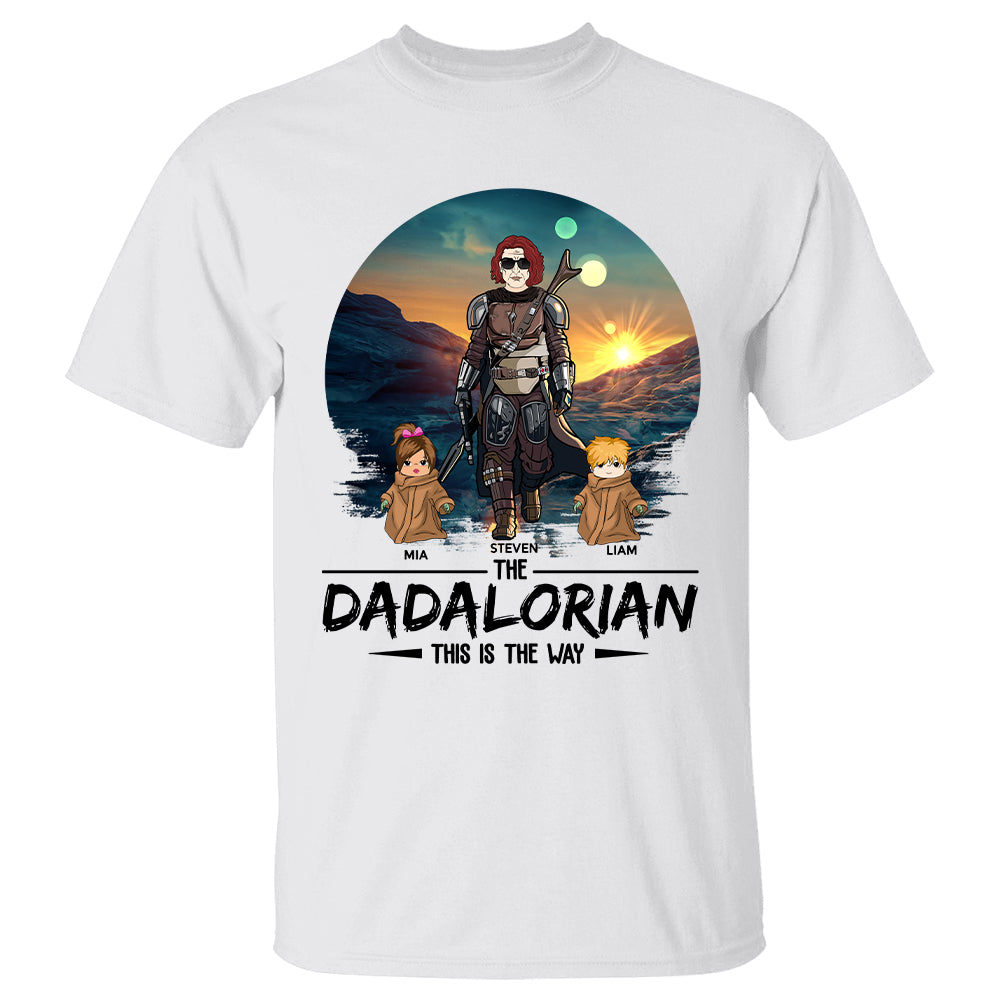 The Dadalorian This Is The Way Personalized Shirt - Custom Gift For Dad