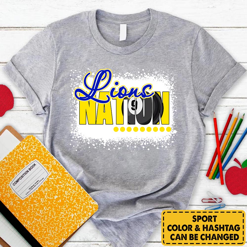 Personalized Lions Nation T-Shirt For Teacher