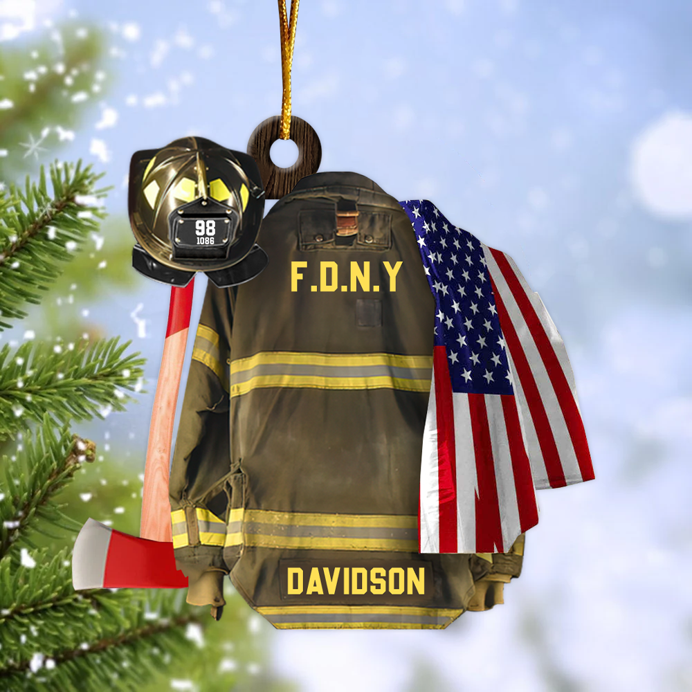 Luxury Personalized Ornament Gifts For Firefighter - Custom Ornaments Gift For Fireman