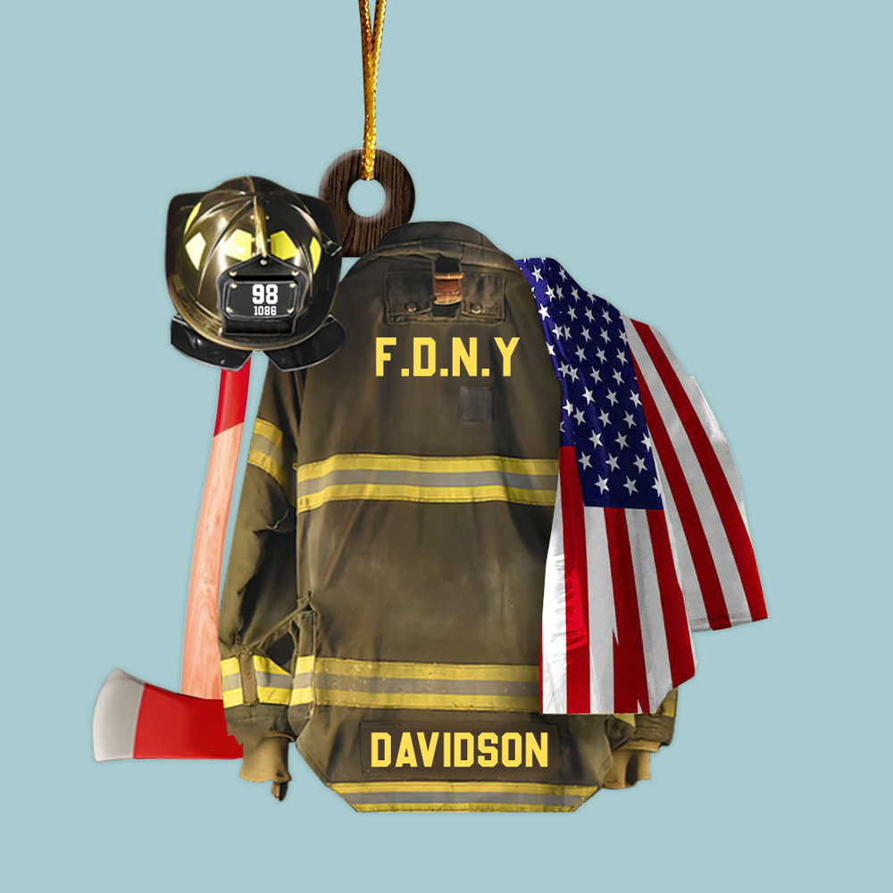 Luxury Personalized Ornament Gifts For Firefighter - Custom Ornaments Gift For Fireman