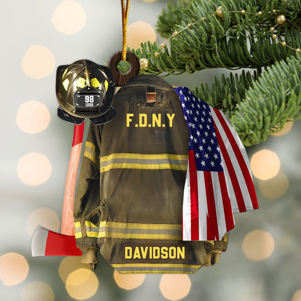 Luxury Personalized Ornament Gifts For Firefighter - Custom Ornaments Gift For Fireman