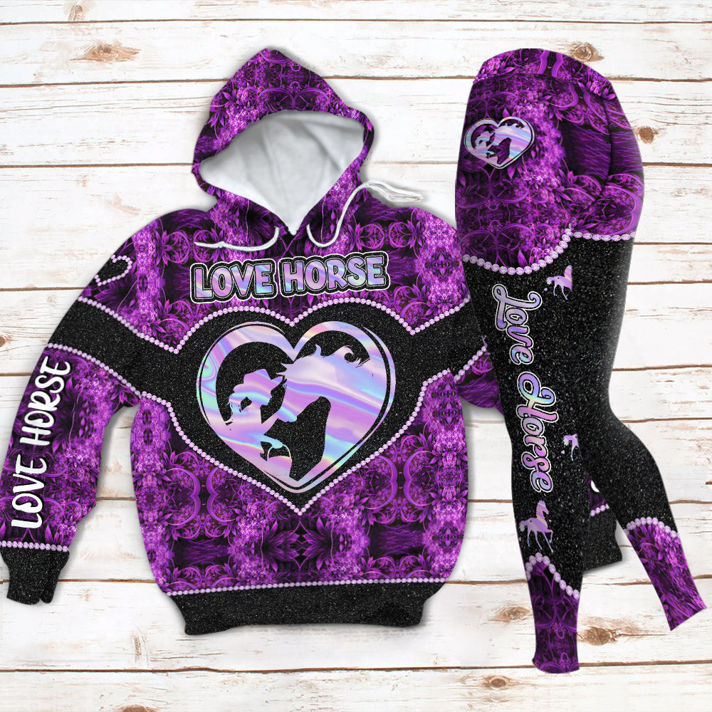 Love Horse Hoodie All Over Print