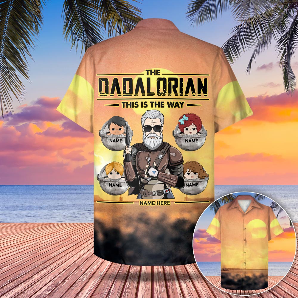 The Dadalorian This Is The Way Custom Hawaiian Shirt Gift For Dad - Aloha Shirt Best Gift For Grandpa