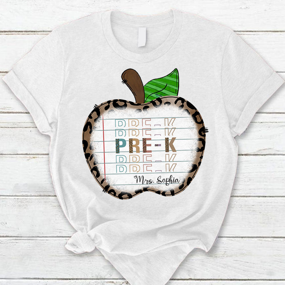 Personalized Shirt Apple Pre-K Teacher Life Back To School Outfit Hk10