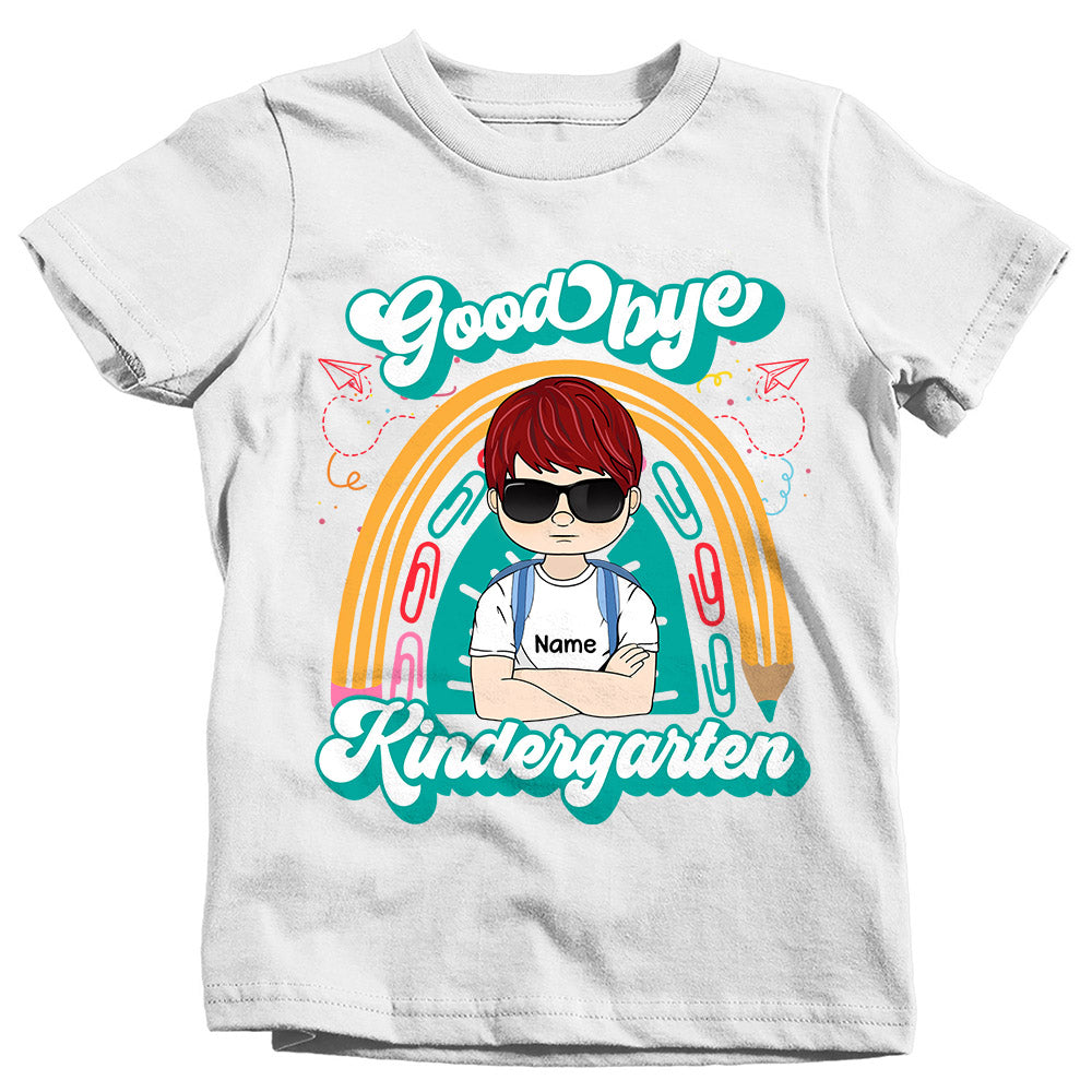 Personalized Goodbye Kindergarten, Graduation Shirt Gift For Kid