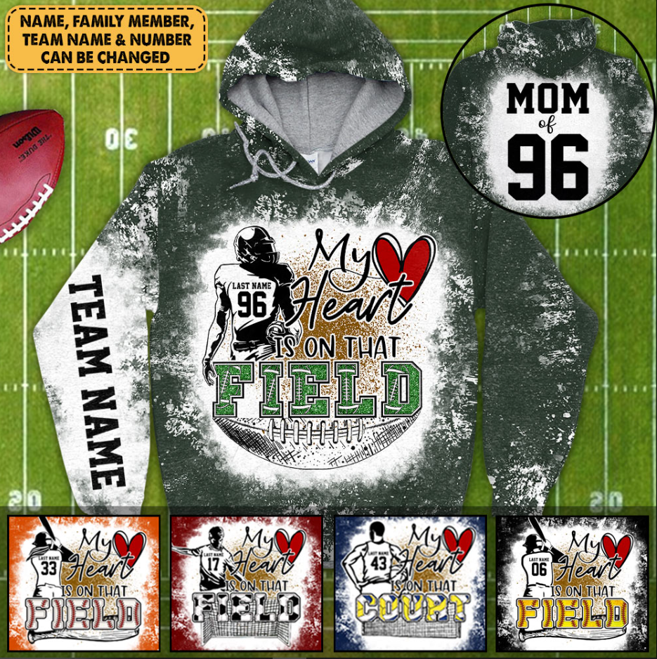 My Heart Is On That Field Personalized All Over Print Shirt K1702