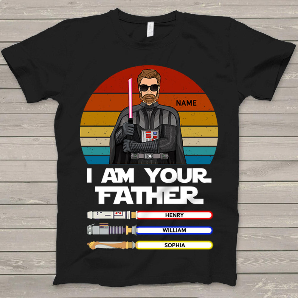 I Am Your Father Retro Color Premium Personalized Shirt For Dad For Husband