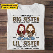 I’m Proud Big Sister Of A Wonderful Sweet And Awesome, Personalized Shirts For Your Sisters Or Besties