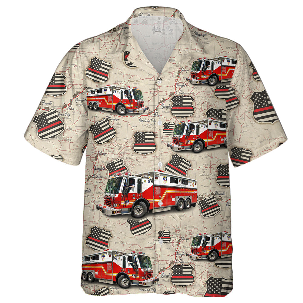 Firefighter Fire Floral Tropical Hawaiian Shirt, gift for Firefighter HO2200