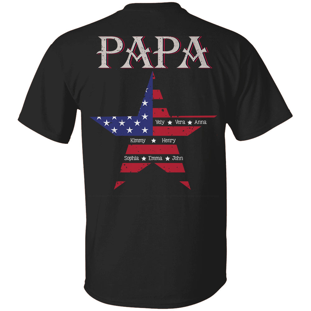 Grandpa Star - Custom Nickname Shirt For Grandpa Papa