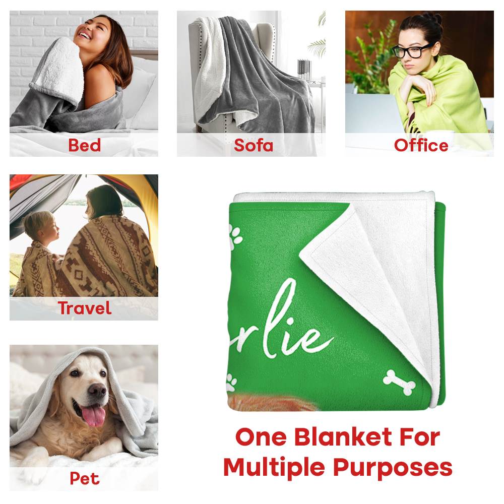Upload Your Photo Blanket For Dog, Cat Lovers - Custom Photo Pet