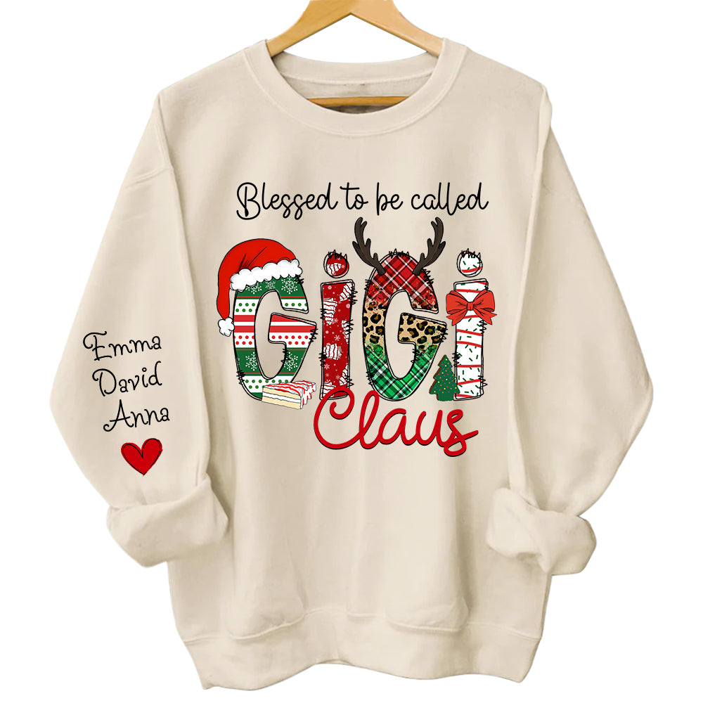 Sweater Sleeve Blessed To Be Called Gigi Claus - Family Best Gifts For Christmas