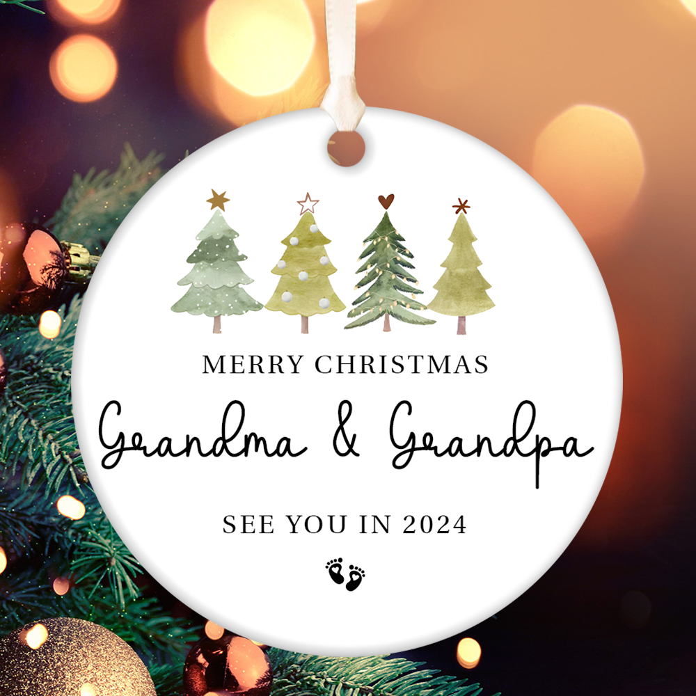 Pregnancy announcement ornament for grandparents hotsell