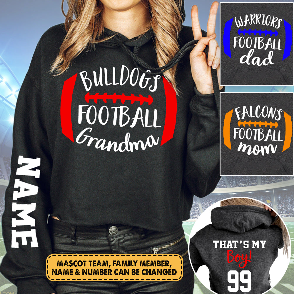Personalized Shirt American Team Spirit Football Mom All Over Print Shirt For Football Family Member H2511