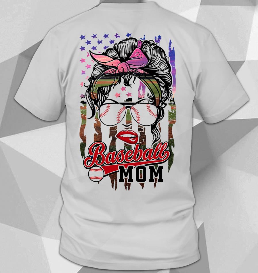 Personalized Shirts Baseball Mom American Flag Shirt For Baseball Mom Grandma Wife Hk10