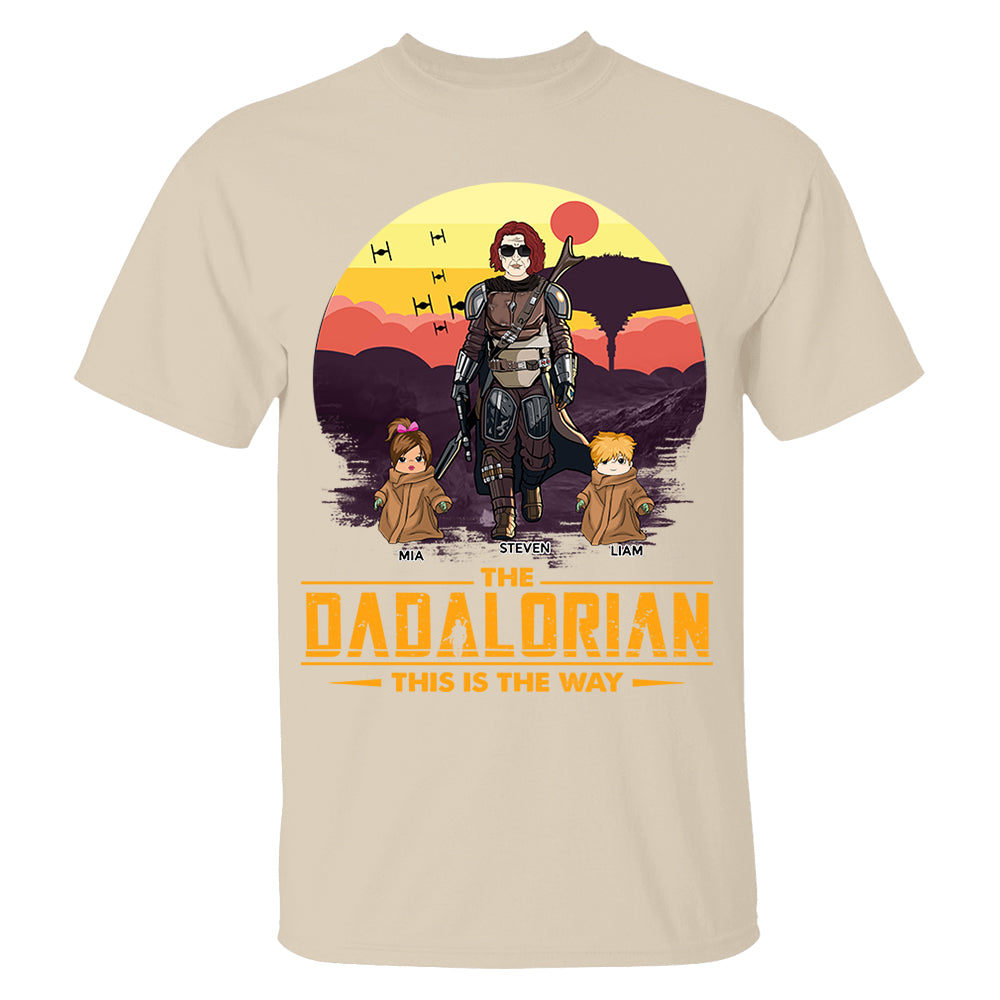Tatooine Sunset The Dadalorian This Is The Way Personalized Shirt New Gift For Dad, Gift For Him