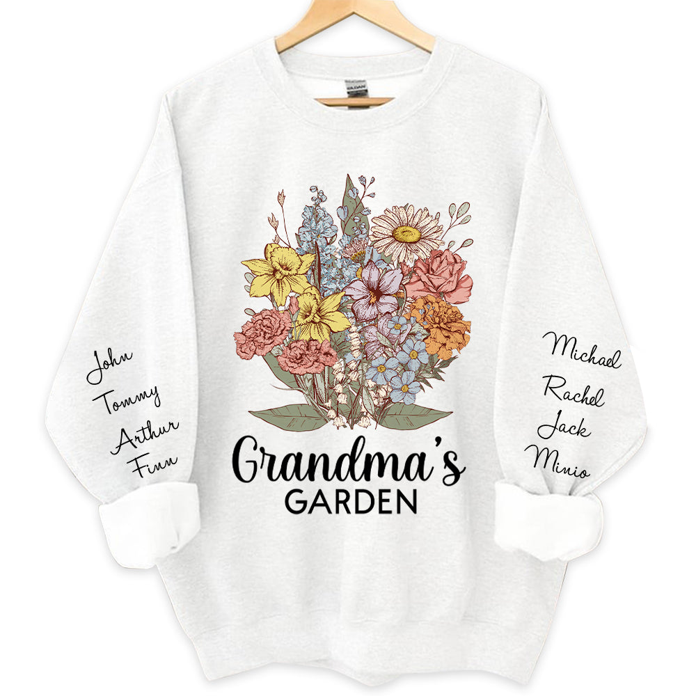 Personalized Grandma Garden Vintage Sweatshirt Gift For Grandmas - Birthday Gift For Mom