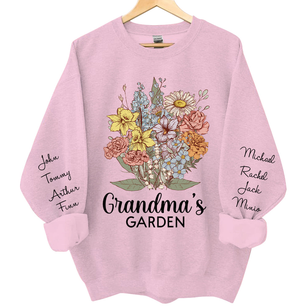 Personalized Grandma Garden Vintage Sweatshirt Gift For Grandmas - Birthday Gift For Mom