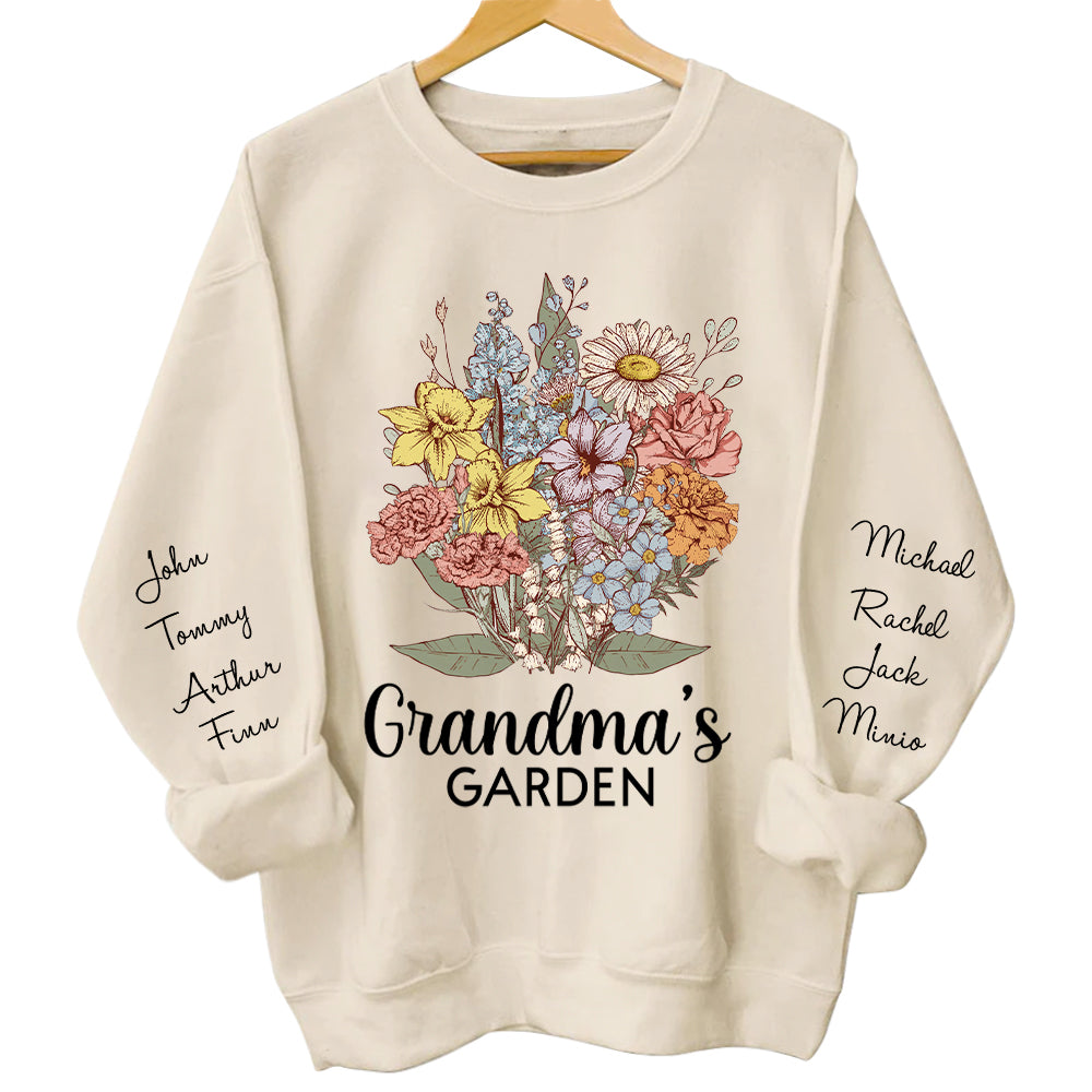 Personalized Grandma Garden Vintage Sweatshirt Gift For Grandmas - Birthday Gift For Mom