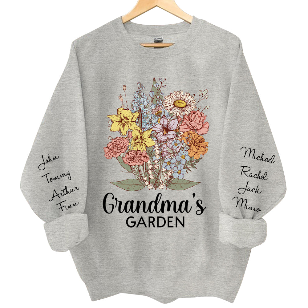 Personalized Grandma Garden Vintage Sweatshirt Gift For Grandmas - Birthday Gift For Mom