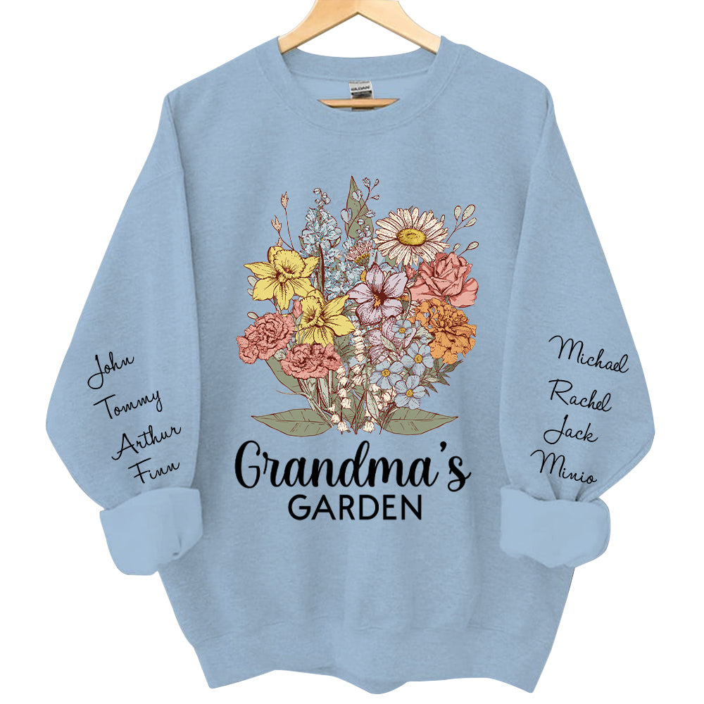 Personalized Grandma Garden Vintage Sweatshirt Gift For Grandmas - Birthday Gift For Mom