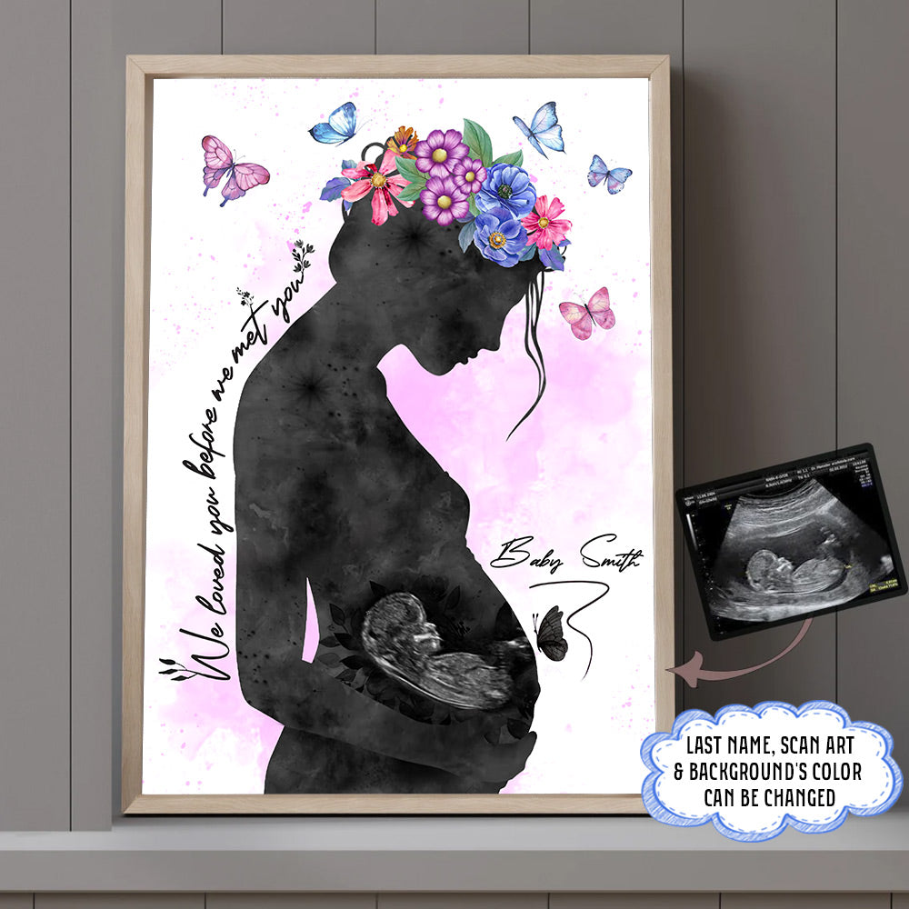 Personalized We Loved You Before We Met You, Baby Scan Gift Framed, Ultrasound Scan Photo, Pregnancy Gift