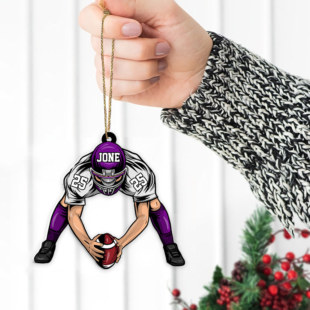 American Football Player Ornament Gift For Football Lovers - Custom Gift  For Football Player H2511