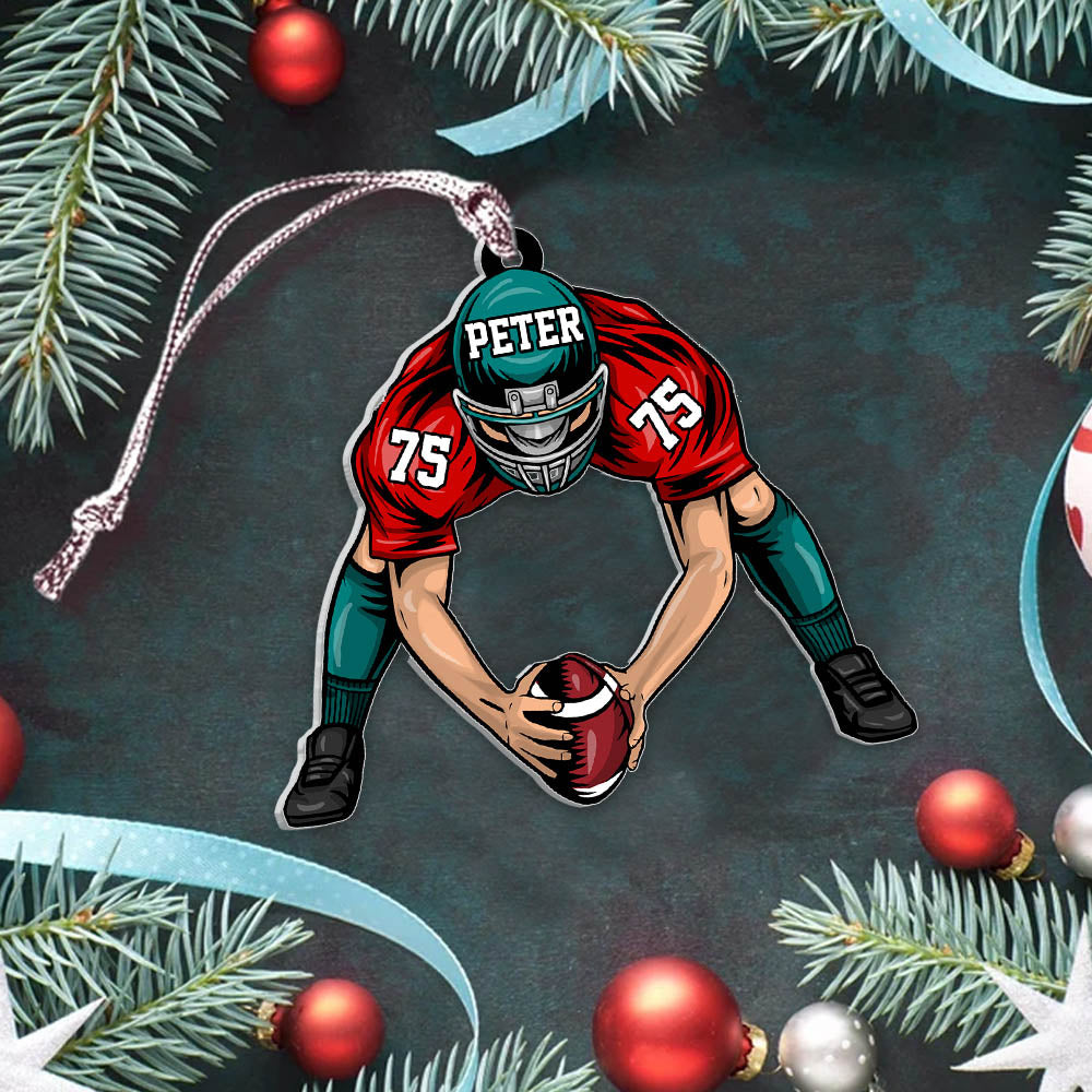 American Football Personalized Ornament Gift For Football Player Football Lovers K1702