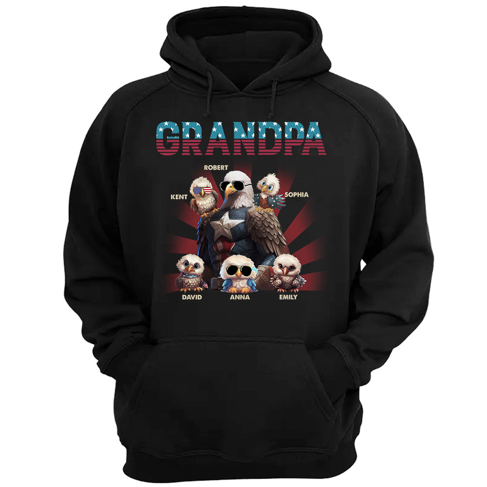 Papa America Eagle Personalized Patriotic Bald Eagle Shirt