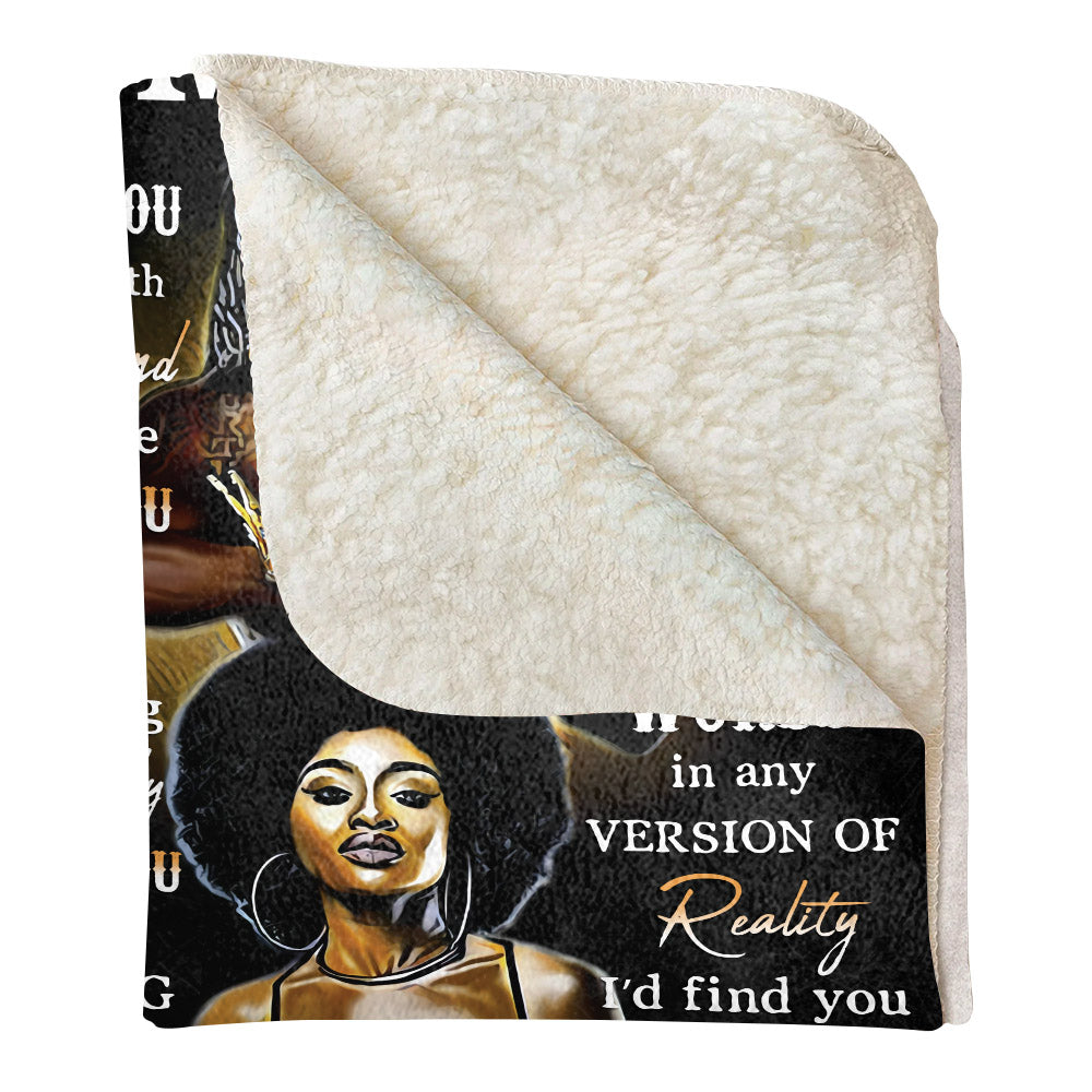 To My Wife I Choose You To Do Life With Hand In Hand Black Couple Custom Blanket Gift For Wife