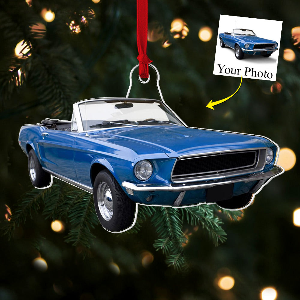 Custom Photo Acrylic Ornament Gift For Classic Car Lovers