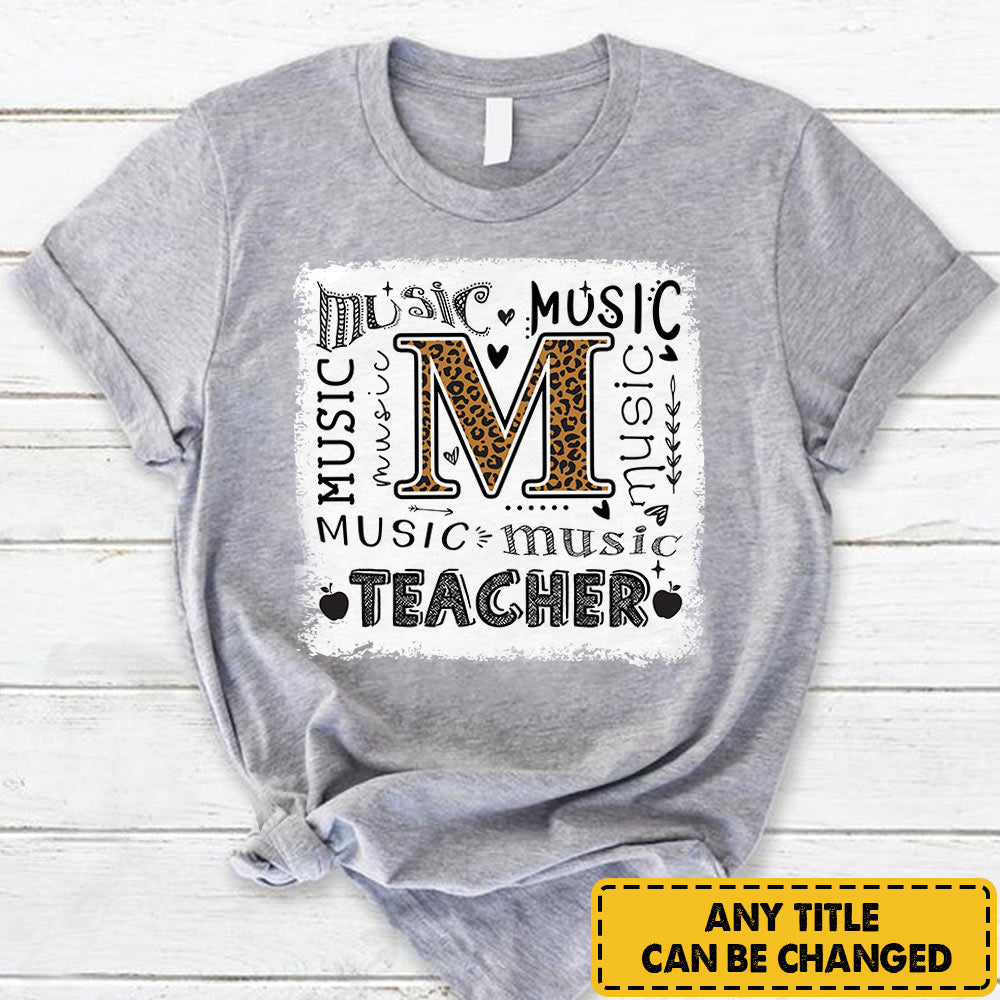Personalized Music Teacher Custom Job T- Shirt