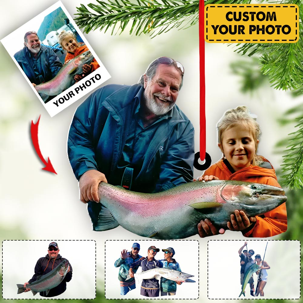 Fishing Lover Personalized Ornament Gift For People Who Love Fishing - Custom Your Photo